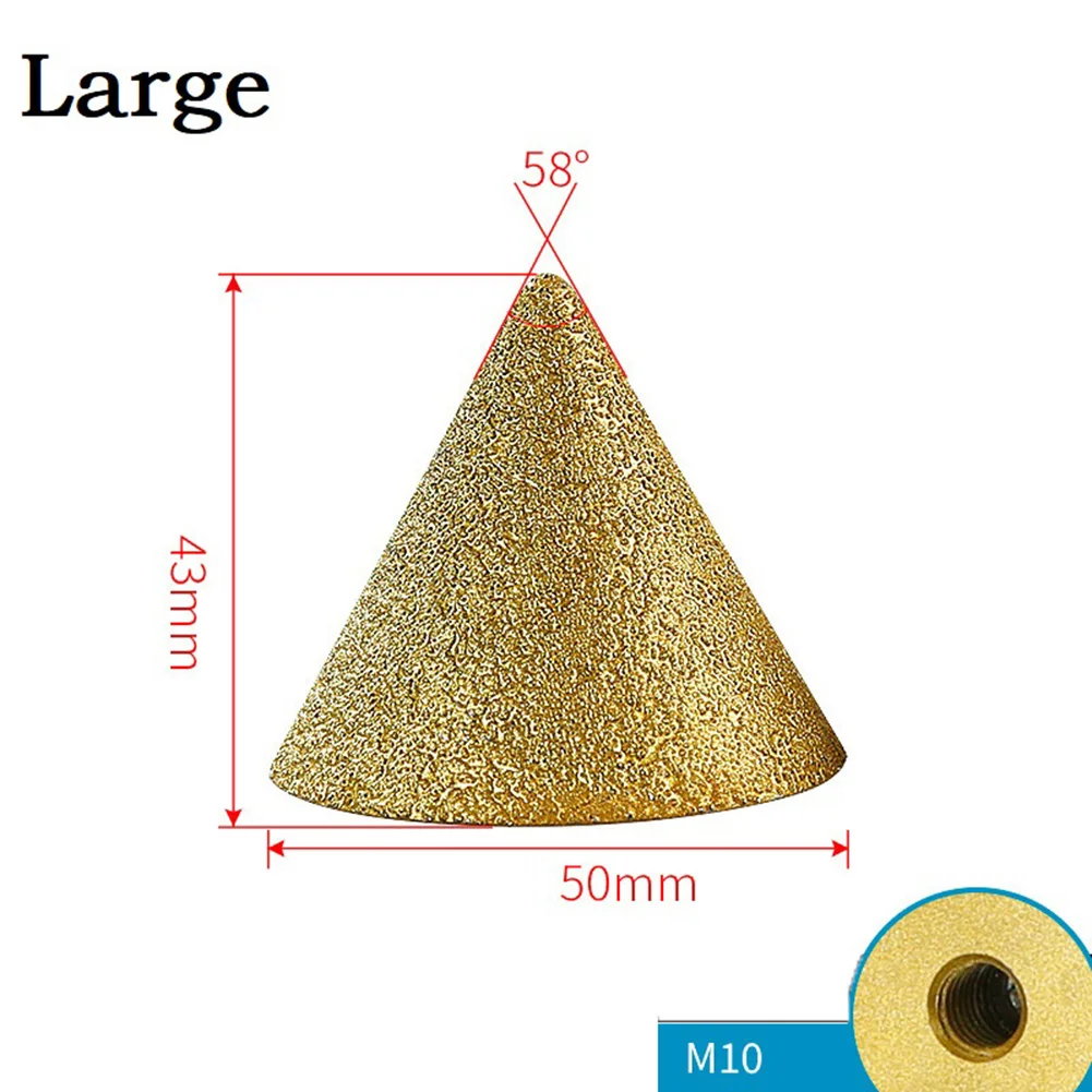 M10 Thread Diamond Beveling Chamfer Bits Cone Milling Bits Tile Finishing Hole Countersink Grinding Cutting 38/50mm
M10 Thread Diamond Beveling Chamfer Bits Cone Milling Bits Tile Finishing Hole Countersink Grinding Cutting 38/50mm
