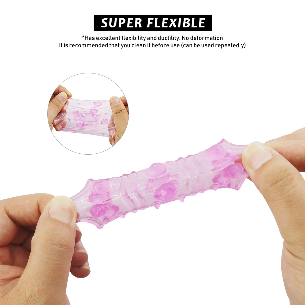 Anneau de pénis élastique en silicone souple, jouets sexuels pour hommes, produit pour adultes, agrandissement de l'érection du pénis, éjaculation retardée, massage du point G 6