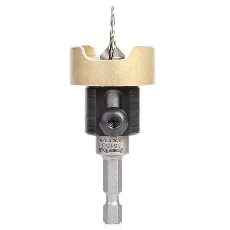 Woodworking Countersink Drill With Adjustable Depth Countersink Bit For 3/8 X 3/32 X 1/4 Countersink Bit Easy Install
Woodworking Countersink Drill With Adjustable Depth Countersink Bit For 3/8 X 3/32 X 1/4 Countersink Bit Easy Install