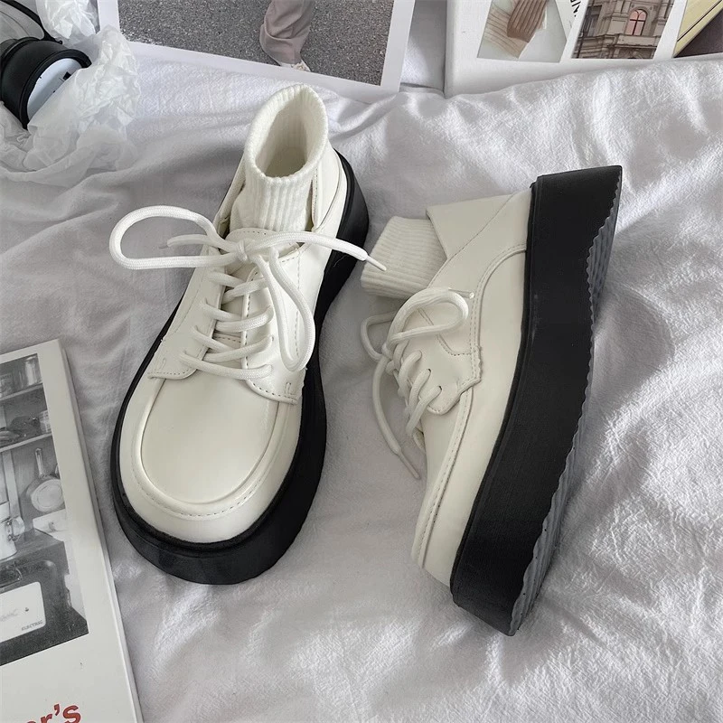 Туфли-оксфорды женские на платформе, Кожаные сабо в британском стиле, классическая римская обувь из искусственной кожи, резина, осень 
Туфли-оксфорды женские на платформе, Кожаные сабо в британском стиле, классическая римская обувь из искусственной кожи, резина, осень