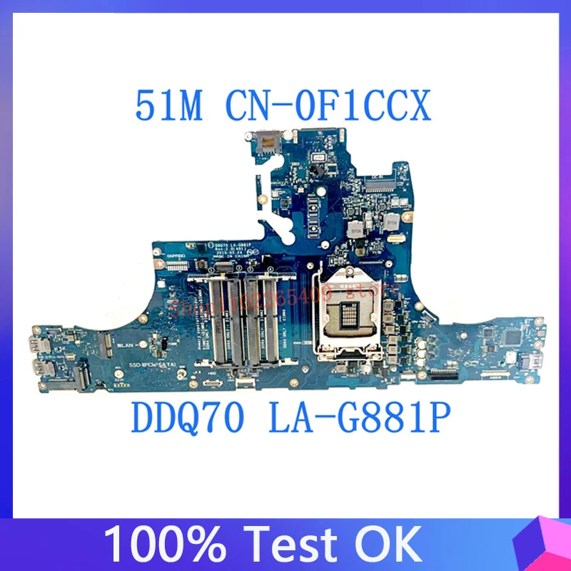CN-0F1CCX 0F1CCX F1CCX DDQ70 LA-G881P Высококачественная материнская плата для DELL Alienware Area-51M материнская плата для ноутбука 100% полностью протестирована
CN-0F1CCX 0F1CCX F1CCX DDQ70 LA-G881P Высококачественная материнская плата для DELL Alienware Area-51M материнская плата для ноутбука 100% полностью протестирована