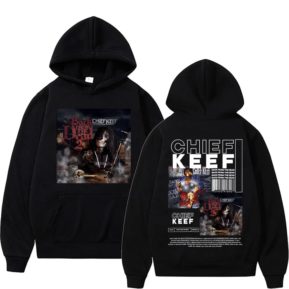 

Rapper Chief Keef Back From The Dead Album Graphic Hoodie Men Hip Hop Oversized Sweatshirt Male Hoodies Men's Vintage Streetwear