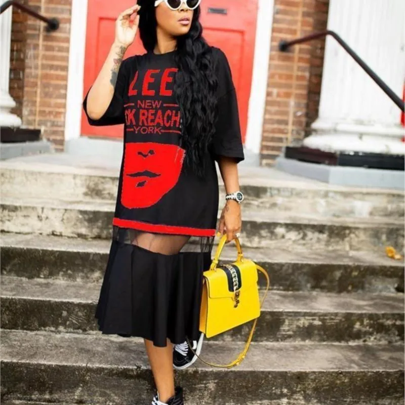 Casual Mesh Splice Letter Maxi Dress Summer Clothes For Women Outfits Elegant Half Sleeve Long Loose Dresses
Casual Mesh Splice Letter Maxi Dress Summer Clothes For Women Outfits Elegant Half Sleeve Long Loose Dresses