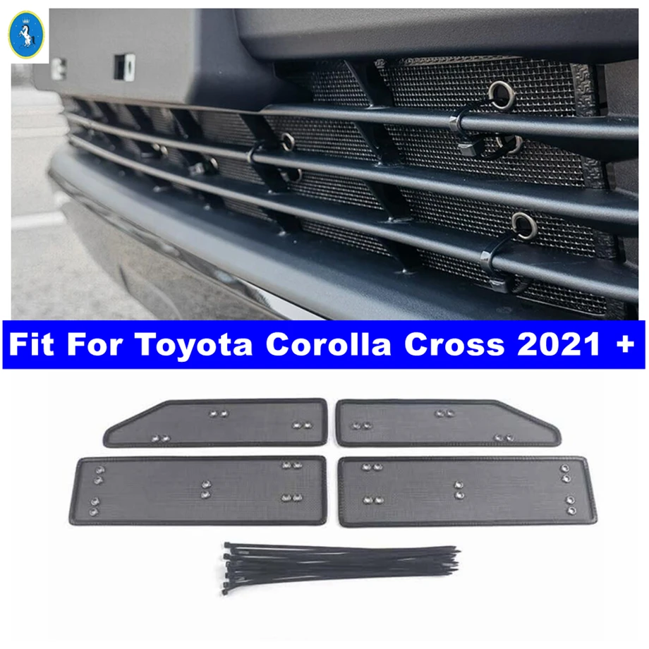 

Car Accessories Front Grille Insert Net Insect Screening Mesh Cover Trim Protection Covers For Toyota Corolla Cross 2021 - 2023