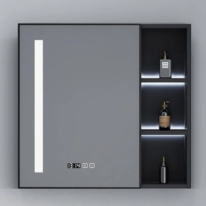 

Квадратное Зеркало для хранения в скандинавском стиле, нагреватель для зеркала в ванную комнату, для макияжа, в ванную комнату