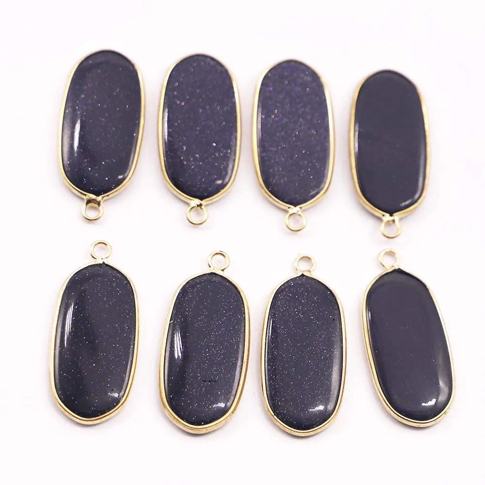 New Natural Ellipse Plane Gilt Edge Blue Sand Stone Necklace Pendant Fashion Charms Diy Jewelry Gift Accessories Wholesale 8Pcs
New Natural Ellipse Plane Gilt Edge Blue Sand Stone Necklace Pendant Fashion Charms Diy Jewelry Gift Accessories Wholesale 8Pcs