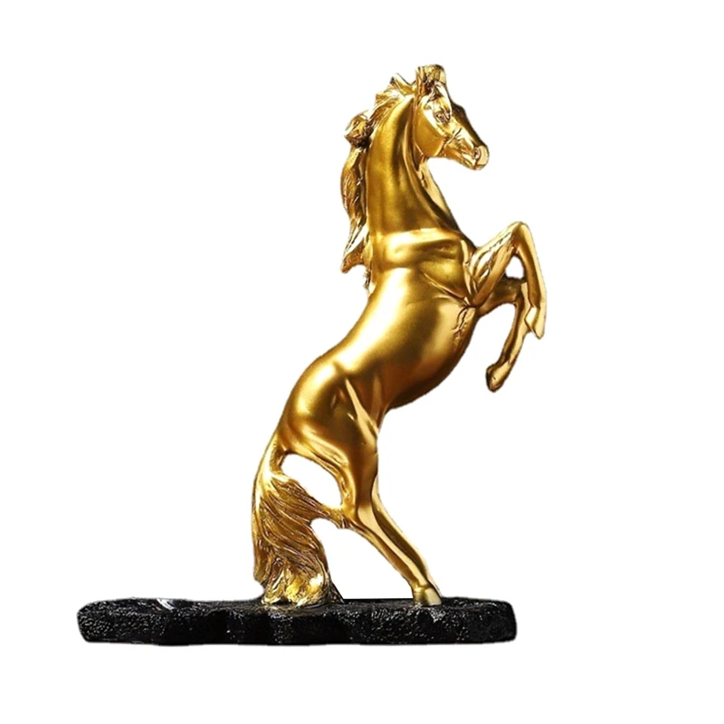 

Resin Horse Wine Rack Figurines Horse Bottle Holder Storage Decoration Spare Parts Collection Interior Home Item Golden