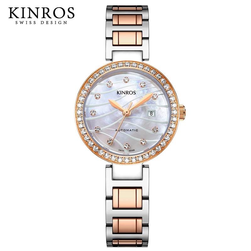 

KINROS Original Swiss Imported ETA Automatic Mechanical Movement Luxury Diamond Sapphire Crystal Waterproof women's Watch