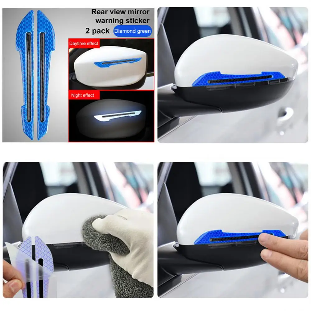 

Durable Car Mirror Reflective Sticker Rearview Mirror Stickers Decorative Universal Anti Scratch Sticker Strong Adhesion