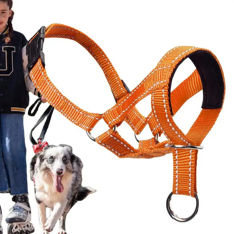 

Mouth Leashes Padded Adjustable Dog Head Harness Leader Leashes Breathable Dog Head Collar for Dogs Training home pet supplies