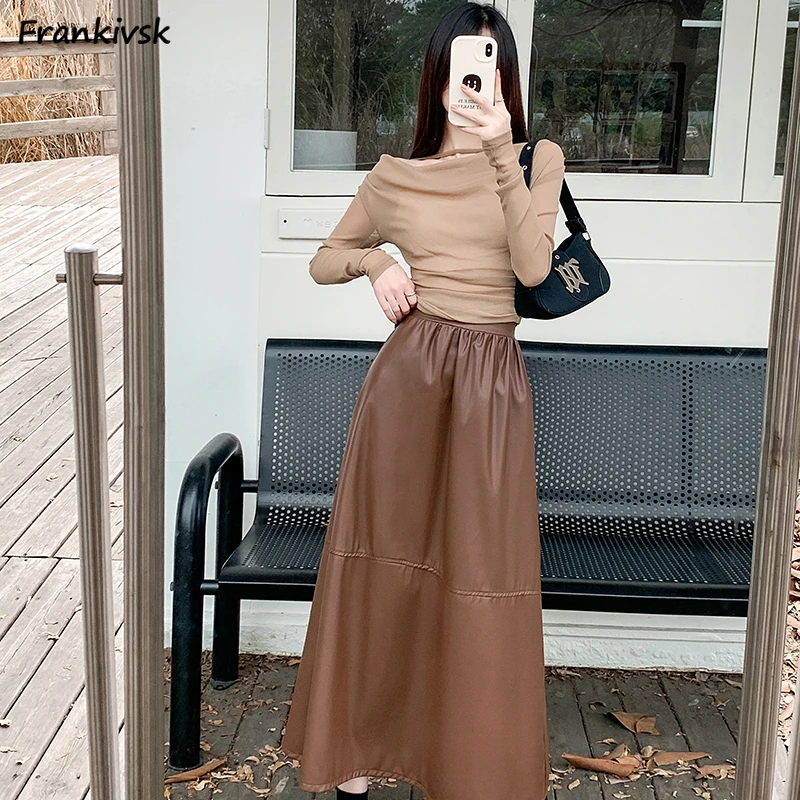 Skirts Women Solid Fashion All-match Simple Shinny Comfortable Streetwear Spring Korean Style Schoolgirls Coffee New Charming
Skirts Women Solid Fashion All-match Simple Shinny Comfortable Streetwear Spring Korean Style Schoolgirls Coffee New Charming
