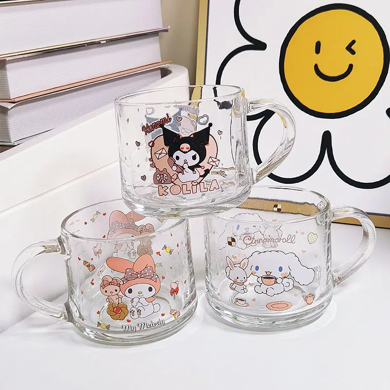 2Pcs My Melody Kuromi Sanrio Kawaii Anime Glass Cup Cute Cartoon Children Milk Cup Lovely Creative Gift Breakfast Cup Gift Toys
2Pcs My Melody Kuromi Sanrio Kawaii Anime Glass Cup Cute Cartoon Children Milk Cup Lovely Creative Gift Breakfast Cup Gift Toys