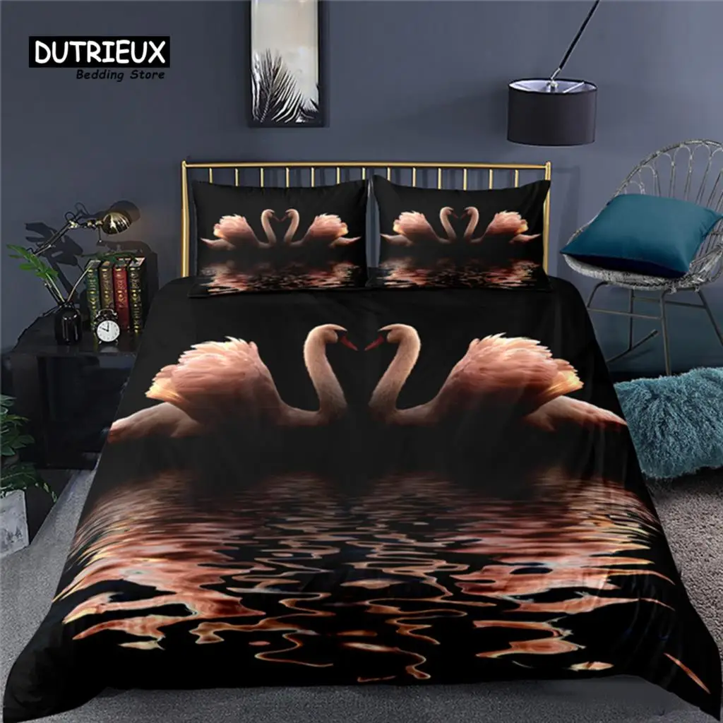 Luxury 3D Swan Print Home Living Comfortable Duvet Cover Pillowcase Kid Bedding Set Queen and King EU/US/AU/UK Size
Luxury 3D Swan Print Home Living Comfortable Duvet Cover Pillowcase Kid Bedding Set Queen and King EU/US/AU/UK Size