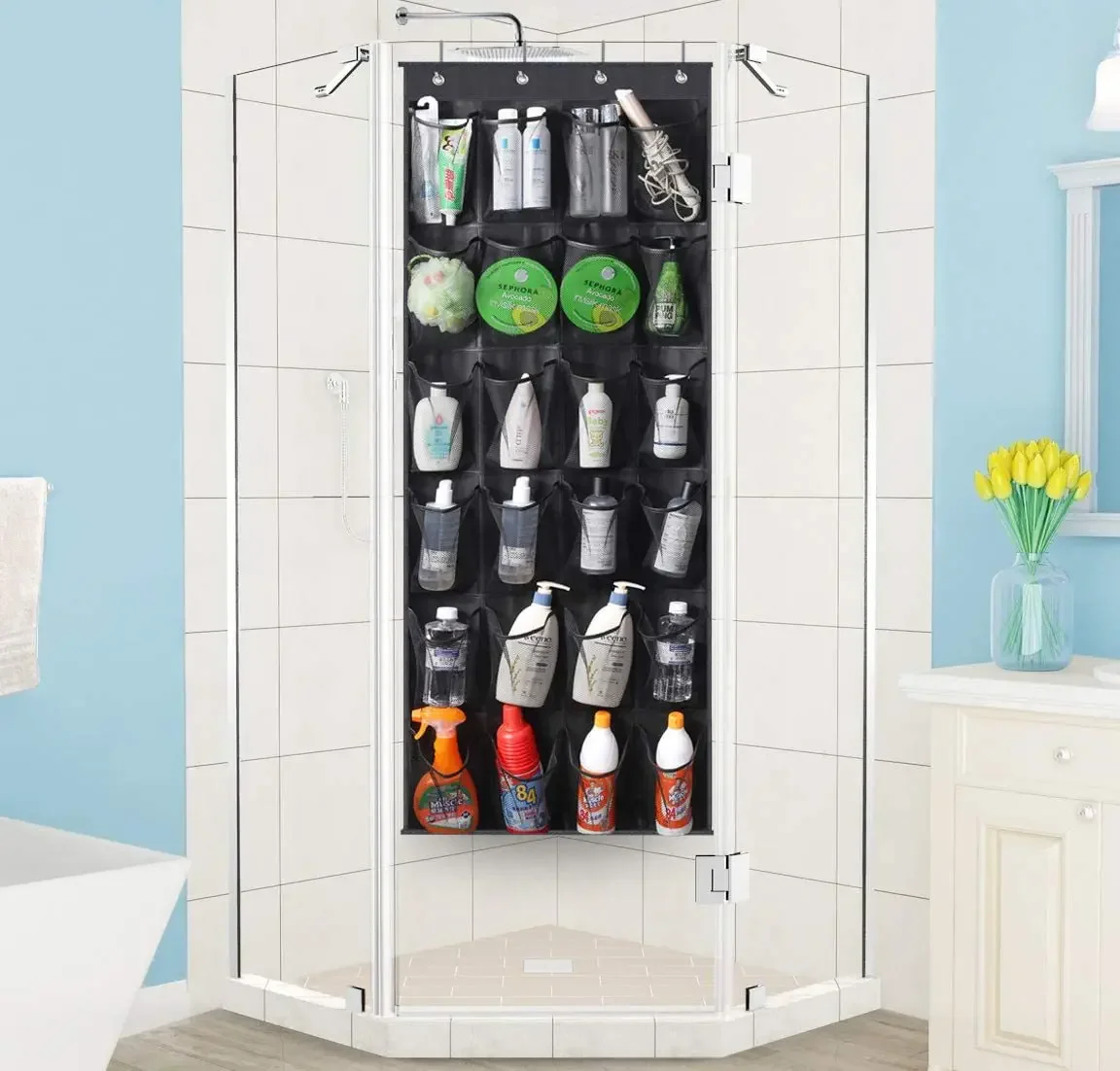 Wall Mounted Storage Bag with 24/28Grids Mesh Pockets Behind The Door Shoes Bag Hanging Organizers Household Storage Organizer
Wall Mounted Storage Bag with 24/28Grids Mesh Pockets Behind The Door Shoes Bag Hanging Organizers Household Storage Organizer