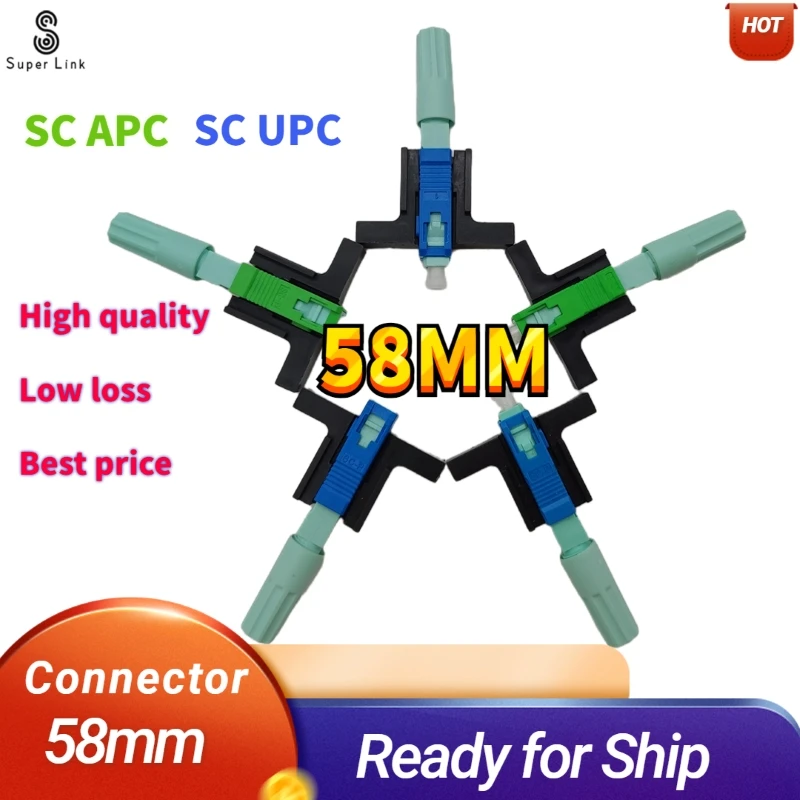 50/100/200 PCS/Lot Fast connector SCAPC /SCUPC Single-Mode Fiber Optic Quick Connector 58mm SM FTTH Optic Fast cold Connector
50/100/200 PCS/Lot Fast connector SCAPC /SCUPC Single-Mode Fiber Optic Quick Connector 58mm SM FTTH Optic Fast cold Connector
