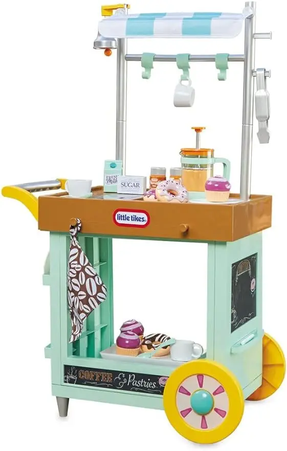 2-in-1 Café Cart Pretend Food Cooking Toy Role Play Kitchen Playset for Multiple Kids and Toddlers
2-in-1 Café Cart Pretend Food Cooking Toy Role Play Kitchen Playset for Multiple Kids and Toddlers