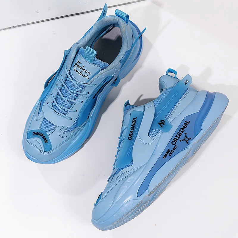 Fashion Non-slip Thick Sole Solid Color Man Sneakers 2023 New Men's Mesh Casual Shoes Chunky Male Sports Shoe Blue Youth Tide 45
Fashion Non-slip Thick Sole Solid Color Man Sneakers 2023 New Men's Mesh Casual Shoes Chunky Male Sports Shoe Blue Youth Tide 45