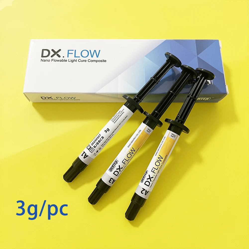 

2pc（3g/pc） High Quality Dental DX Flowable Composite Flowable Composite Resin Flow Light Cure Dental Resin Dental Consumables