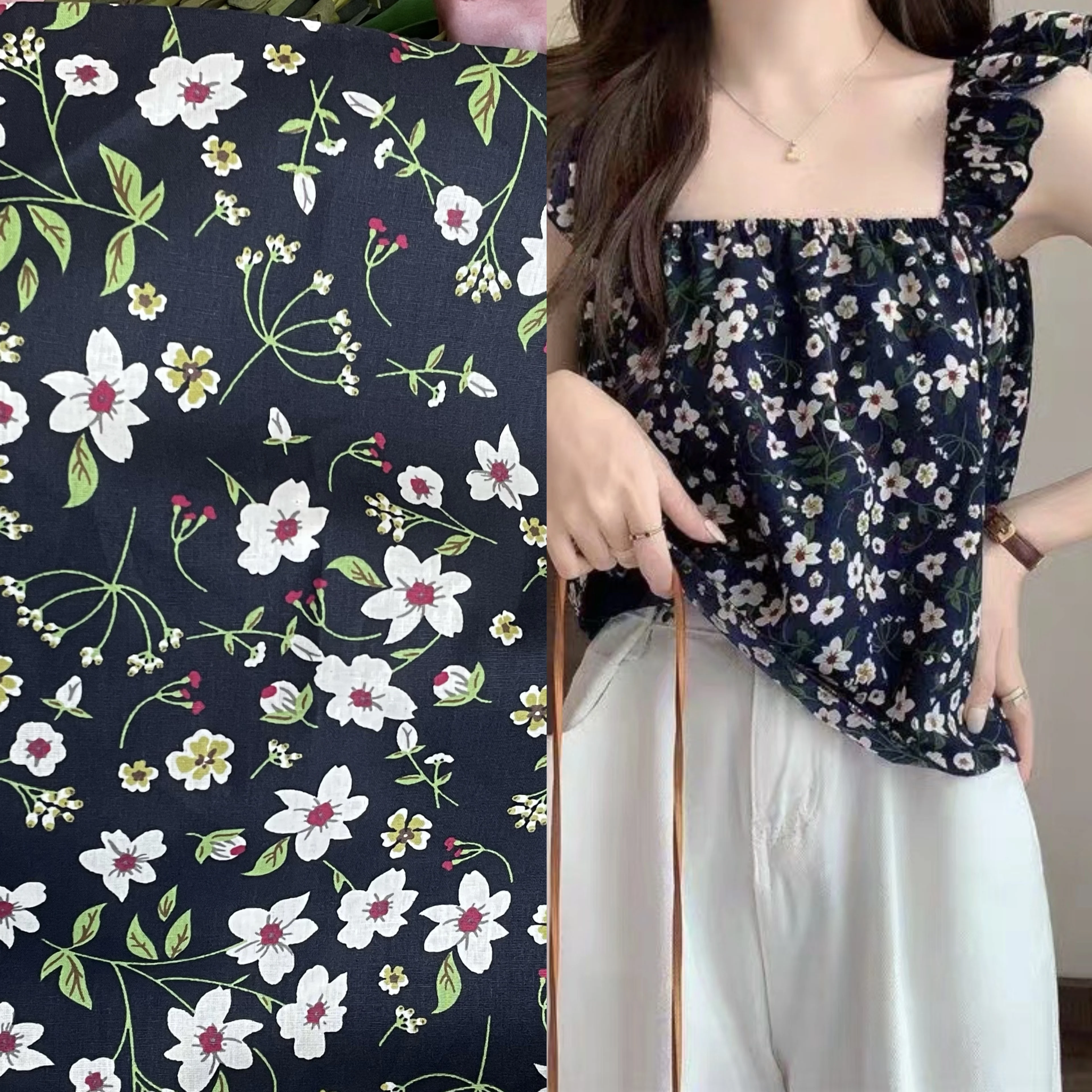 145x50cm Pastoral Blue Floral Plants 100%Cotton Poplin 40S Tissun Libert For Kids Baby Sewing Cloth Dresses Skirt DIY Handmade
145x50cm Pastoral Blue Floral Plants 100%Cotton Poplin 40S Tissun Libert For Kids Baby Sewing Cloth Dresses Skirt DIY Handmade