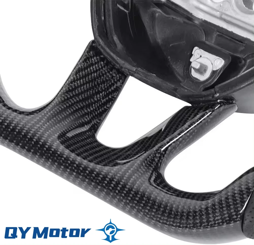 عجلة قيادة جلدية مثقبة لدودج تشالنجر SRT HELLCAT-، شاحن من ألياف الكربون الحقيقي 7 عجلة قيادة جلدية مثقبة لدودج تشالنجر SRT HELLCAT-، شاحن من ألياف الكربون الحقيقي