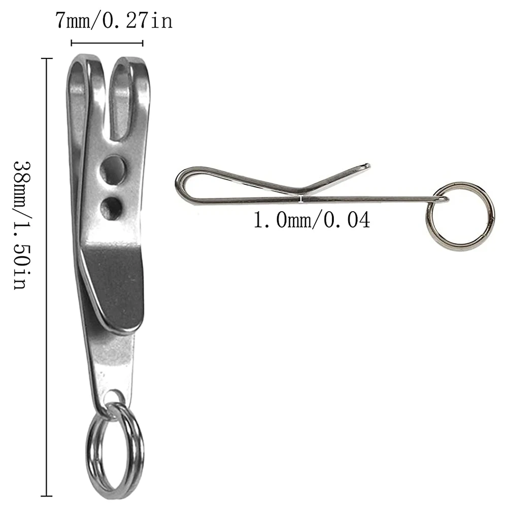 

Multi-Purpose Clip Keychains Suspension Clip Tool with Carabiner perfect for Hanging EDC Tools, Flashlights Etc.