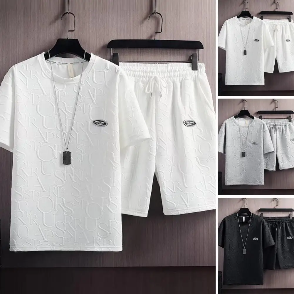 Trendy Round Neck Solid Color O Neck Summer T-shirt Shorts Set Two Pieces Set Summer Tracksuit Men Garment
Trendy Round Neck Solid Color O Neck Summer T-shirt Shorts Set Two Pieces Set Summer Tracksuit Men Garment