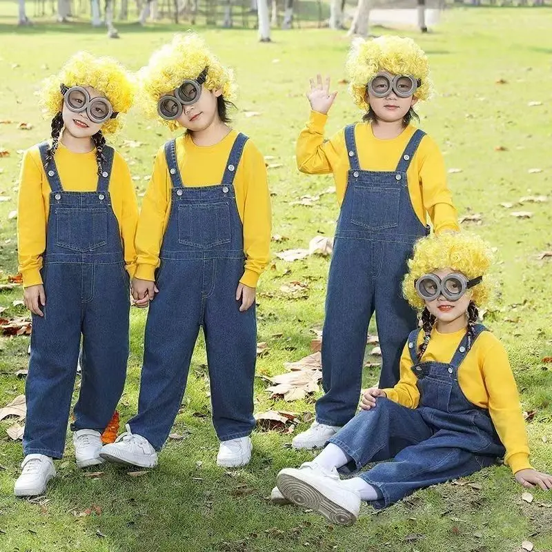 

Full Family Cosplay Anime School Boy/Girl Dress Jumpsuits Kids Adult Masquerade Party Despicable Me Costumes Halloween Clothes