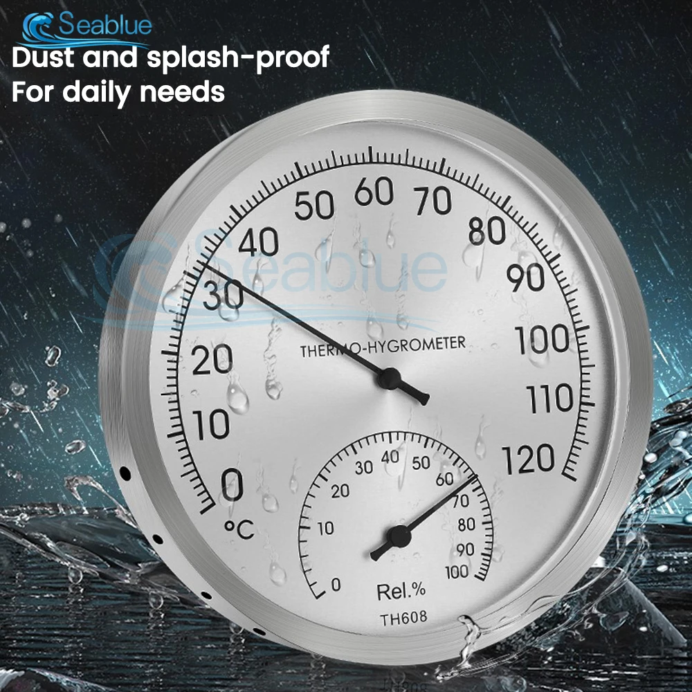 125mm Outdoor Hygrometer Stainless Steel Mechanical Hygrometer Indoor Outdoor Sauna Room Temperature Humidity Tester Monitor
125mm Outdoor Hygrometer Stainless Steel Mechanical Hygrometer Indoor Outdoor Sauna Room Temperature Humidity Tester Monitor