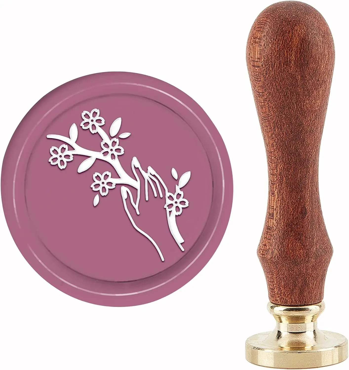 1PC Hand Wax Seal Stamp Plum Branch Sealing Wax Stamps 30mm Retro Vintage Removable Brass Stamp Head with Wood Handle 
1PC Hand Wax Seal Stamp Plum Branch Sealing Wax Stamps 30mm Retro Vintage Removable Brass Stamp Head with Wood Handle