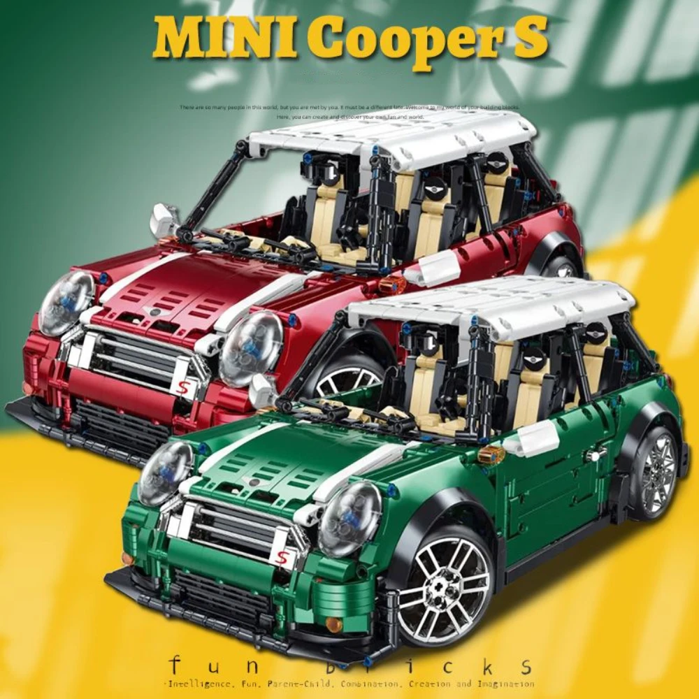 1:10 Mini Technical Car Cooper Building Blocks Kits Supercar Vehicle MOC-36559 Construction for Adults Kids Christmas Gift 1:10 Mini Technical Car Cooper Building Blocks Kits Supercar Vehicle MOC-36559 Construction for Adults Kids Christmas Gift