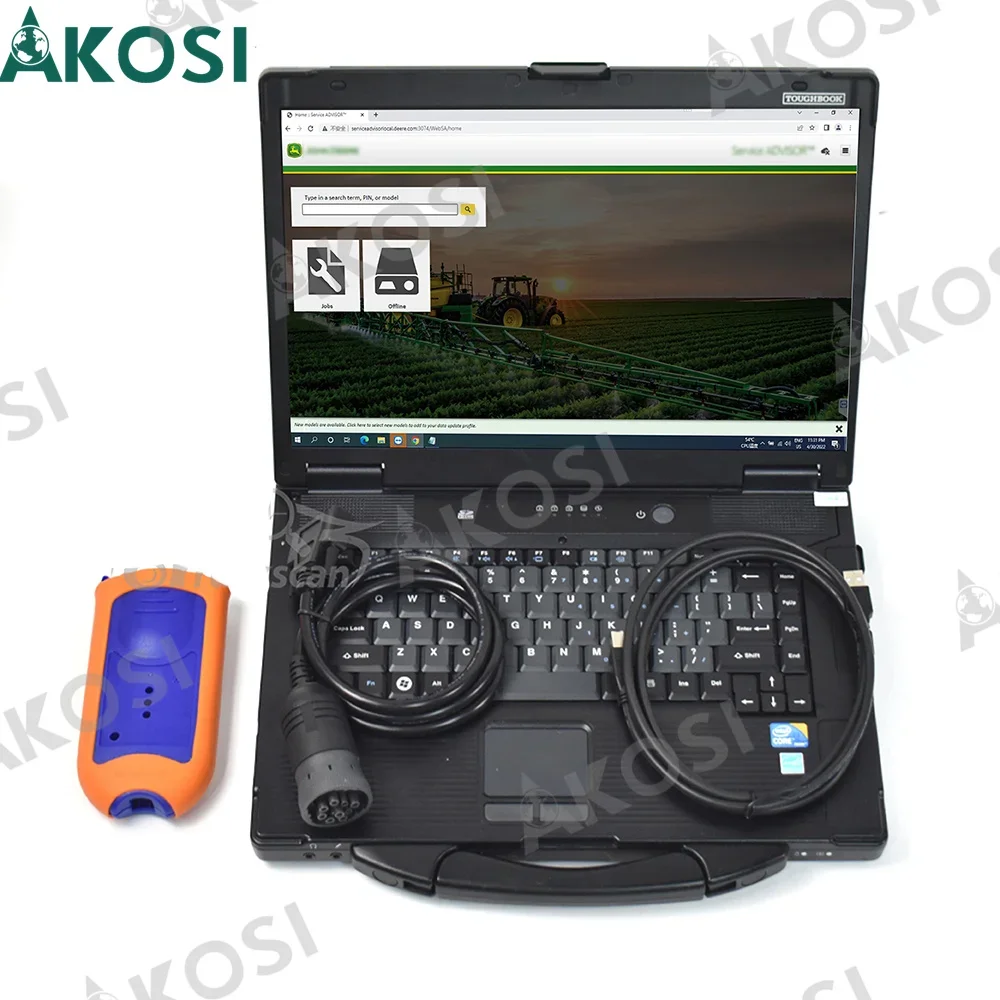 

V5.3 AG CF Agricultural tractor EDL V2 Advisor Diagnostic kit +CF53 Laptop Construction Equipment truck Diagnostic tool