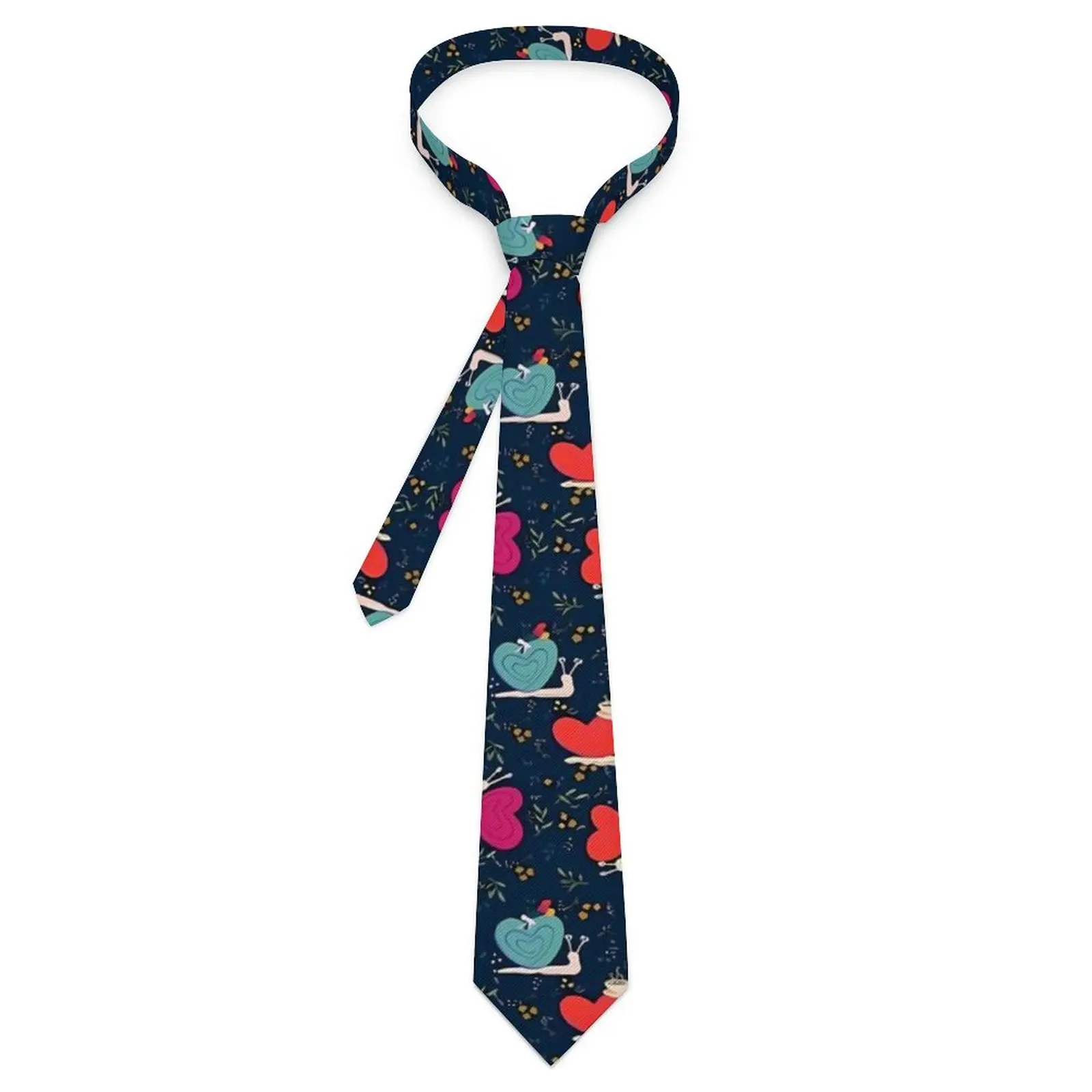 

Забавный галстук с улиткой, повседневная одежда с животным принтом, галстуки для шеи для мужчин и женщин, Забавный галстук для воротника с графическим рисунком, отличное качество