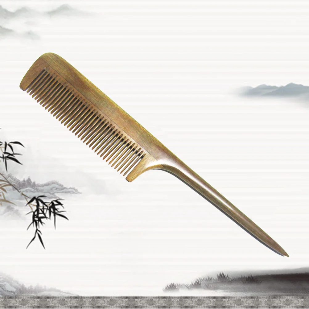 Green Sandalwood Comb Wooden Hair Comb Long Handle Pointed Tail Comb Comb Hair Smoothing Wooden Comb Fine Tooth Comb
Green Sandalwood Comb Wooden Hair Comb Long Handle Pointed Tail Comb Comb Hair Smoothing Wooden Comb Fine Tooth Comb