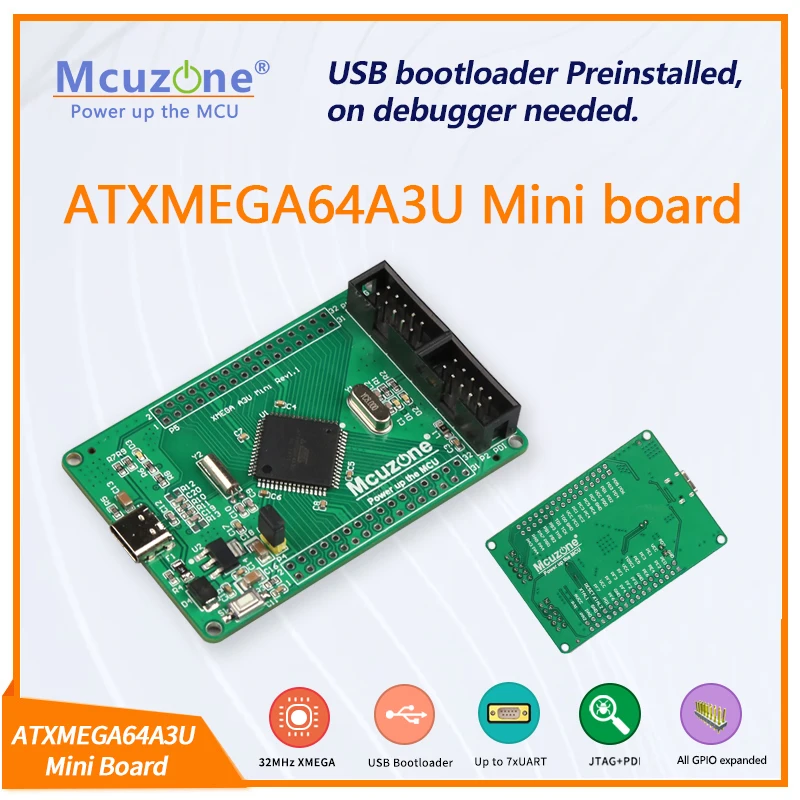 ATxmega64A3U мини плата USB программа PDI JTAG XMEGA64A3 U 64A3U AVR ATMEL микрочип 7uart
ATxmega64A3U мини плата USB программа PDI JTAG XMEGA64A3 U 64A3U AVR ATMEL микрочип 7uart