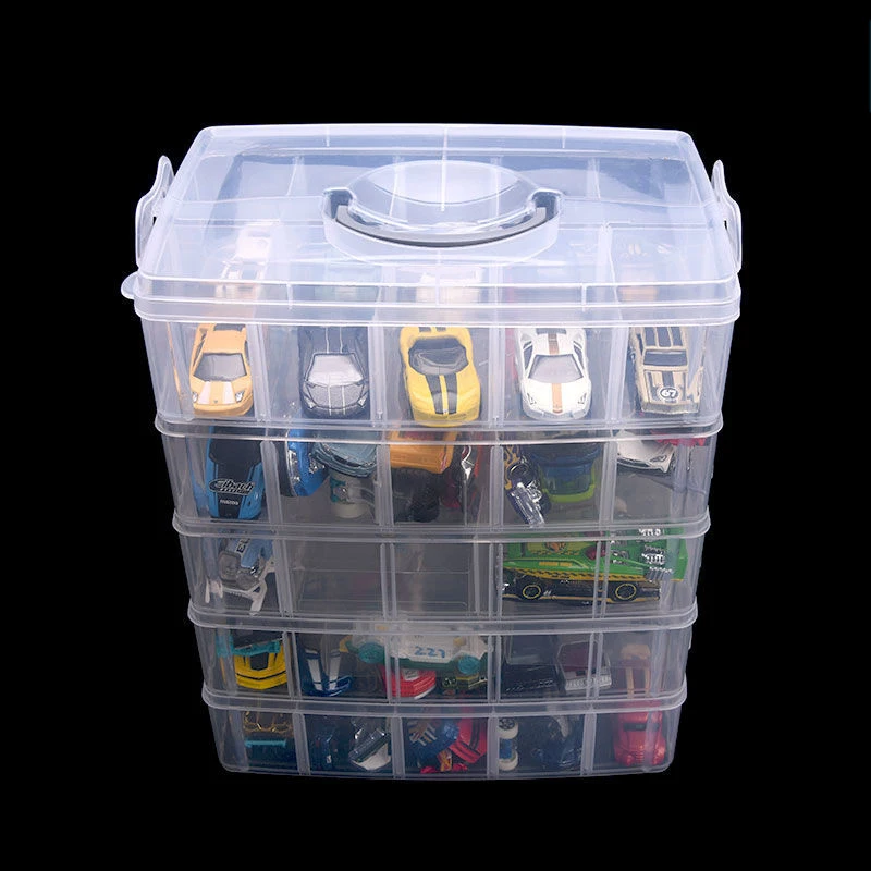 30 Grid Car Model Storage Containers 3 Layer Stackable Craft Storage Box With Handle Bead Organizer For Art,Toy,Washi Tape,Nail
30 Grid Car Model Storage Containers 3 Layer Stackable Craft Storage Box With Handle Bead Organizer For Art,Toy,Washi Tape,Nail