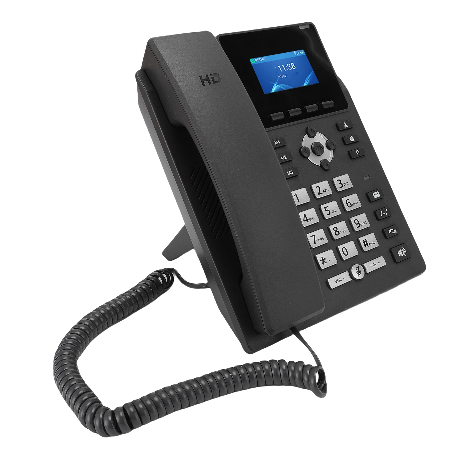 Sc7fe2cf47ac74a8f916f2860ce3bb099e IP Phone Business IP Phone IP Phone VoIP Accounts 2.4 Inch Color Display Dual Port Gigabit Ethernet Desktop Business Media Phone