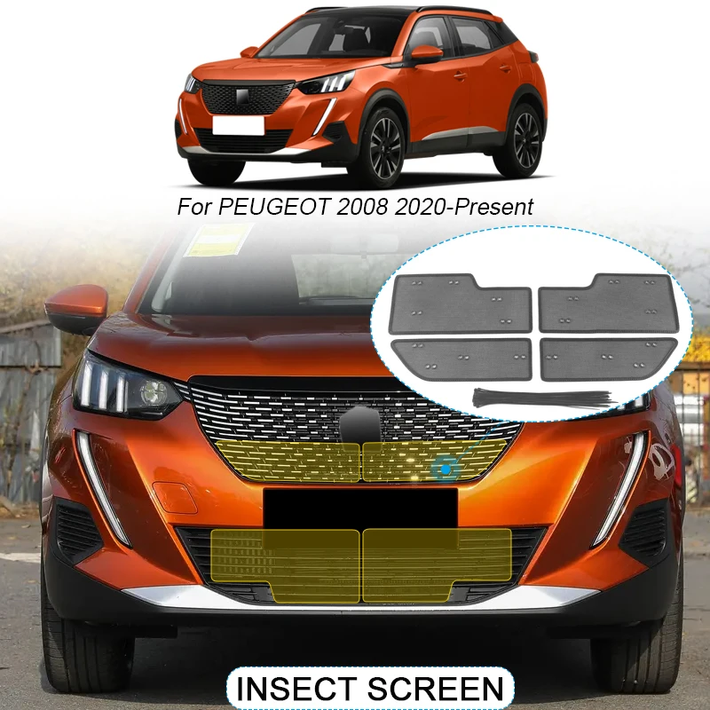 4PCS Car Insect-proof Air Inlet Protection Cover Insert Vent Racing Grill Filter Net Auto Accessories For PEUGEOT 2008 2020-2025
4PCS Car Insect-proof Air Inlet Protection Cover Insert Vent Racing Grill Filter Net Auto Accessories For PEUGEOT 2008 2020-2025