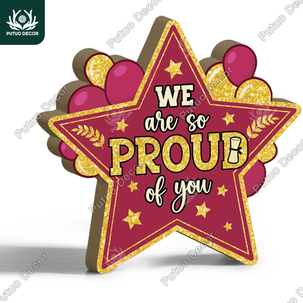 Putuo Decor 1pc Star wooden table decoration, We are proud of you, family farmhouse dormitory living room tabletop decoration
Putuo Decor 1pc Star wooden table decoration, We are proud of you, family farmhouse dormitory living room tabletop decoration