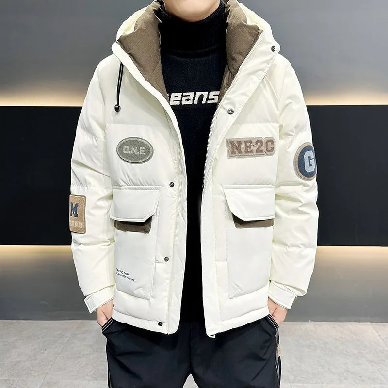 Winter New Men Down Jacket Male Hooded Korean Style Slim-Fitting Short Outcoat Trendy All-Match Casual Large Size Warm Outwear
Winter New Men Down Jacket Male Hooded Korean Style Slim-Fitting Short Outcoat Trendy All-Match Casual Large Size Warm Outwear
