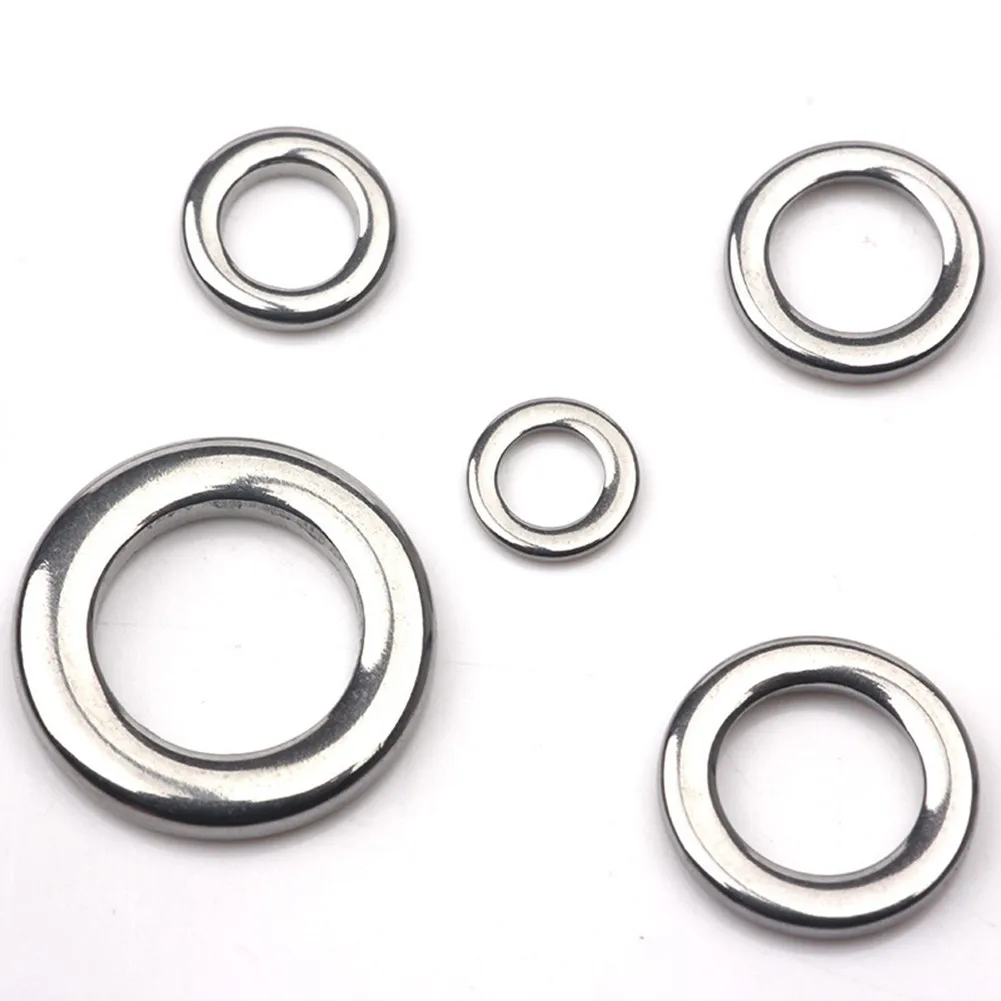 50pcs Heavy Duty Fishing Solid Ring Stainless Steel Seamless Split Ring Swivel Knot Lure Tools 150lb/200lb/250lb/300lb/400lb
50pcs Heavy Duty Fishing Solid Ring Stainless Steel Seamless Split Ring Swivel Knot Lure Tools 150lb/200lb/250lb/300lb/400lb