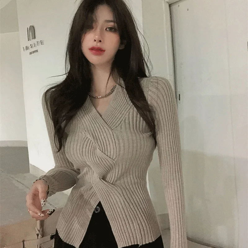 2023 Autumn Winter Women Sweater Thick Warm Long Sleeve V-Neck Knitted Pullover Slim Fit Female Bottoming Shirt A61
2023 Autumn Winter Women Sweater Thick Warm Long Sleeve V-Neck Knitted Pullover Slim Fit Female Bottoming Shirt A61