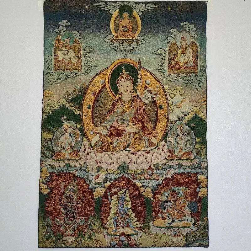 Thangka, embroidered brocade painting, Padmasambhava, exquisite home decoration, auspicious
Thangka, embroidered brocade painting, Padmasambhava, exquisite home decoration, auspicious