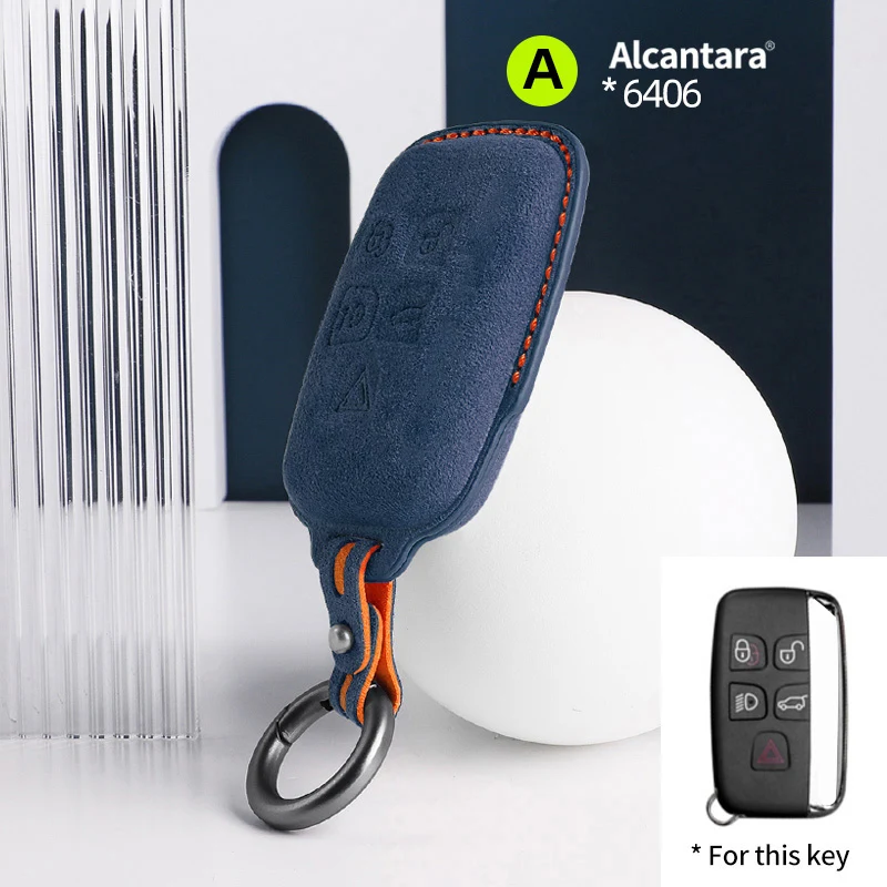 

Alcantara Car Key Case Cover Holder Smart Key Bag Accessories For Land Rover Range Rover Discovery Defender
