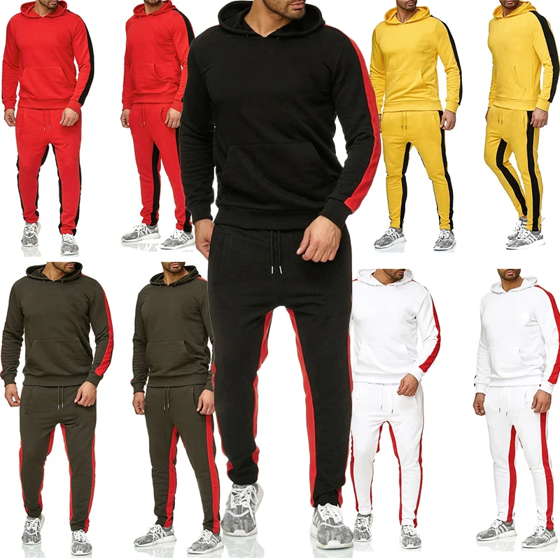 Fashion Sportswear men's casual Hoodie+trousers two-piece jogging suit in autumn and winter two stripe sweater suit
Fashion Sportswear men's casual Hoodie+trousers two-piece jogging suit in autumn and winter two stripe sweater suit