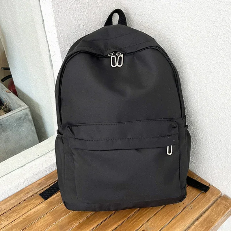 

High Quality New Waterproof Nylon Women Backpack Female Travel Bag Backpacks Schoolbag for Teenage Girls Solid Color Bookbag New