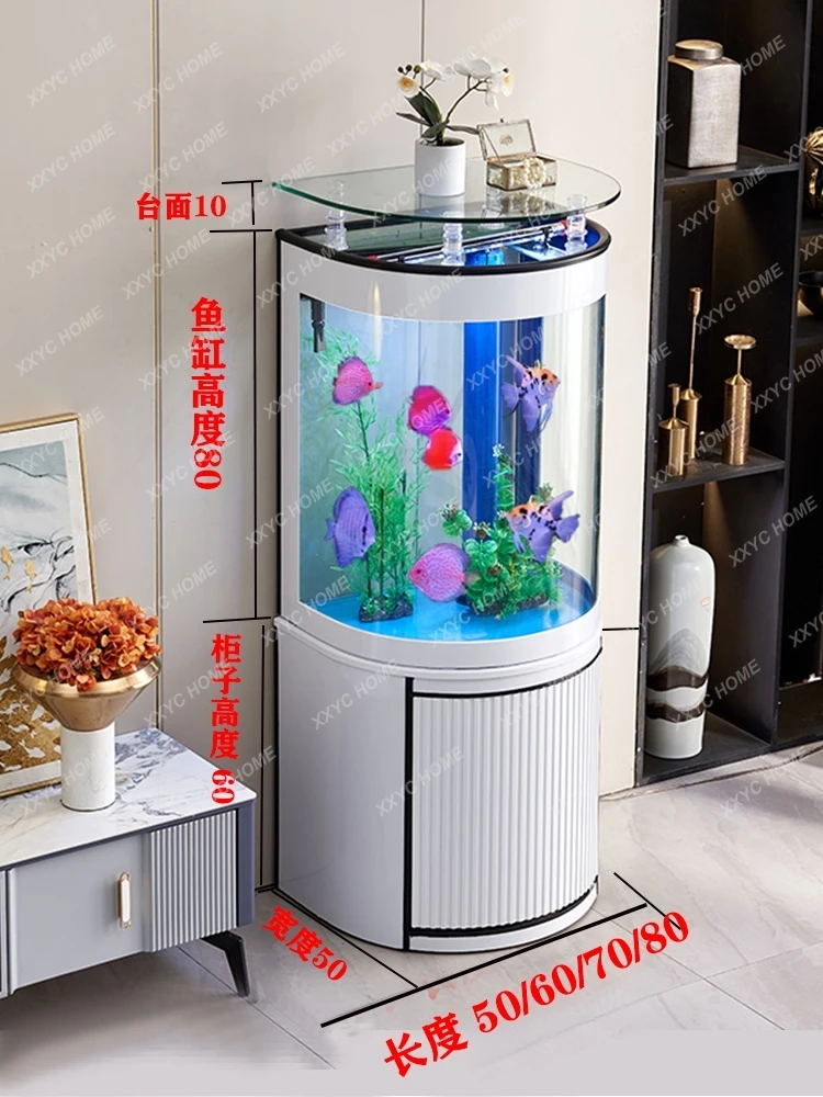 Fish Tank Living Room Medium Vertical Semicircle Glass Fish Globe Ecological Bottom Filter Aquarium
Fish Tank Living Room Medium Vertical Semicircle Glass Fish Globe Ecological Bottom Filter Aquarium