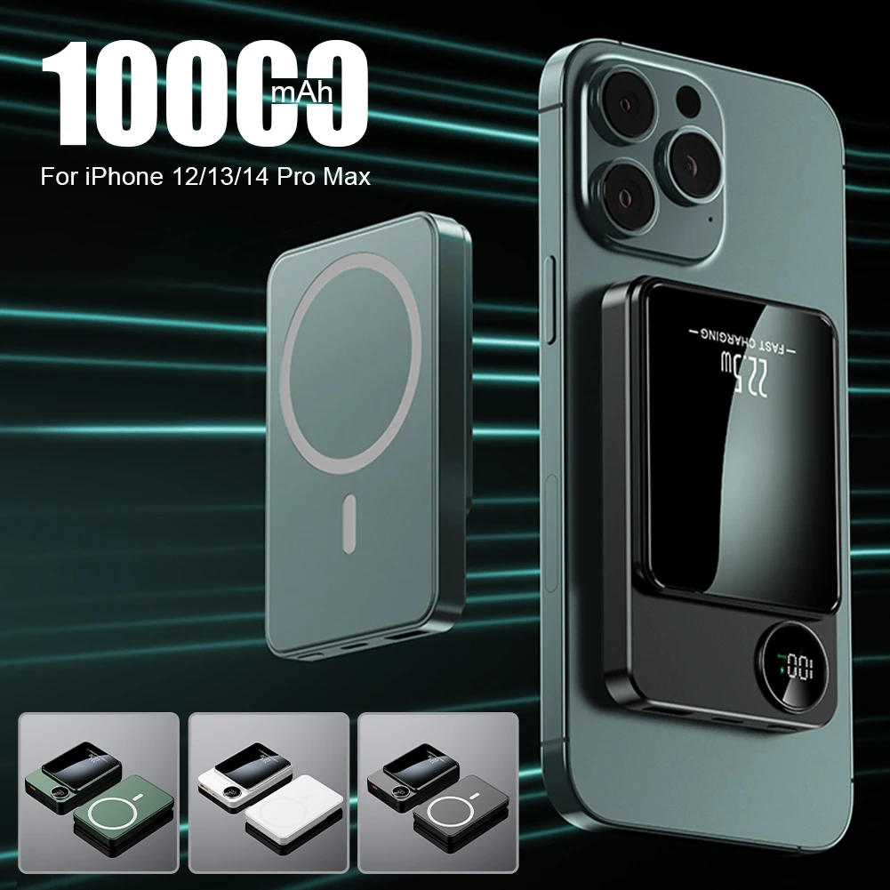 10000mAh Portable Car Magnetic Power Bank Mobile Phone Wireless Quick Charger With LED Battery Display For iPhone 13 14 Pro Max
10000mAh Portable Car Magnetic Power Bank Mobile Phone Wireless Quick Charger With LED Battery Display For iPhone 13 14 Pro Max