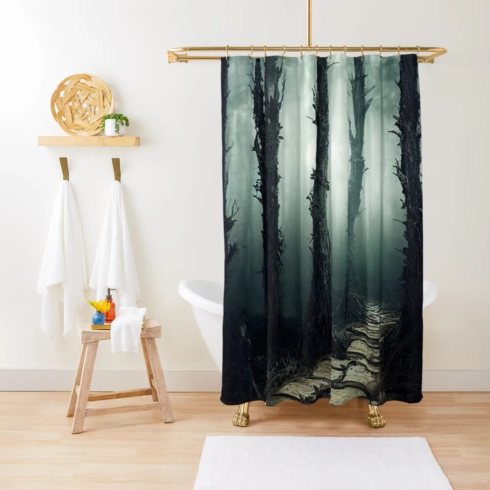 

Haunted Path Through The Cursed Forest Shower Curtain Shower Bathroom Elegant Bathroom Curtain