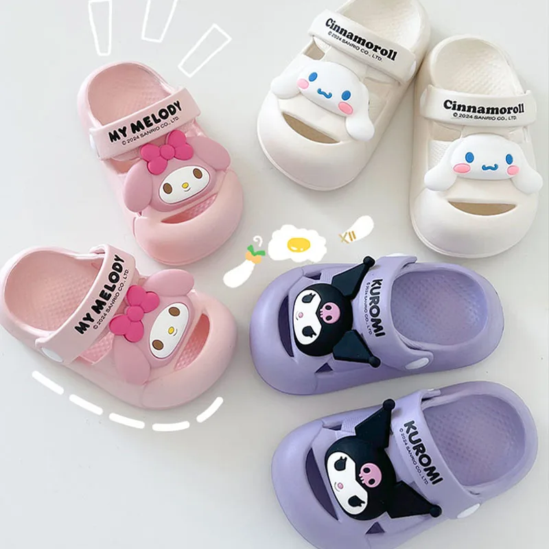 Sanrios Slippers My Melody Cinnamoroll Children's Beach Shoes Cartoon Sandals Kuromi Cute Accessories Shoes Summer Non Slip Gift
Sanrios Slippers My Melody Cinnamoroll Children's Beach Shoes Cartoon Sandals Kuromi Cute Accessories Shoes Summer Non Slip Gift