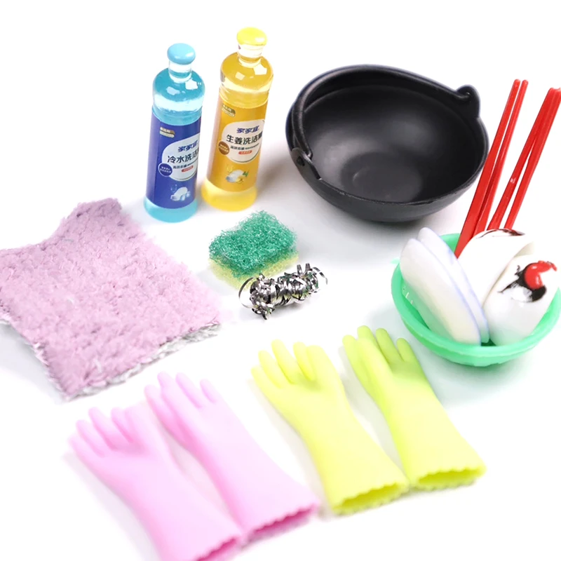 1Set 1:12 Dollhouse Miniature Dish Soap Gloves Rag Chopsticks Bowl Kitchen Dishwashing Cleaning Model Decor Toy
1Set 1:12 Dollhouse Miniature Dish Soap Gloves Rag Chopsticks Bowl Kitchen Dishwashing Cleaning Model Decor Toy
